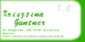 krisztina guntner business card